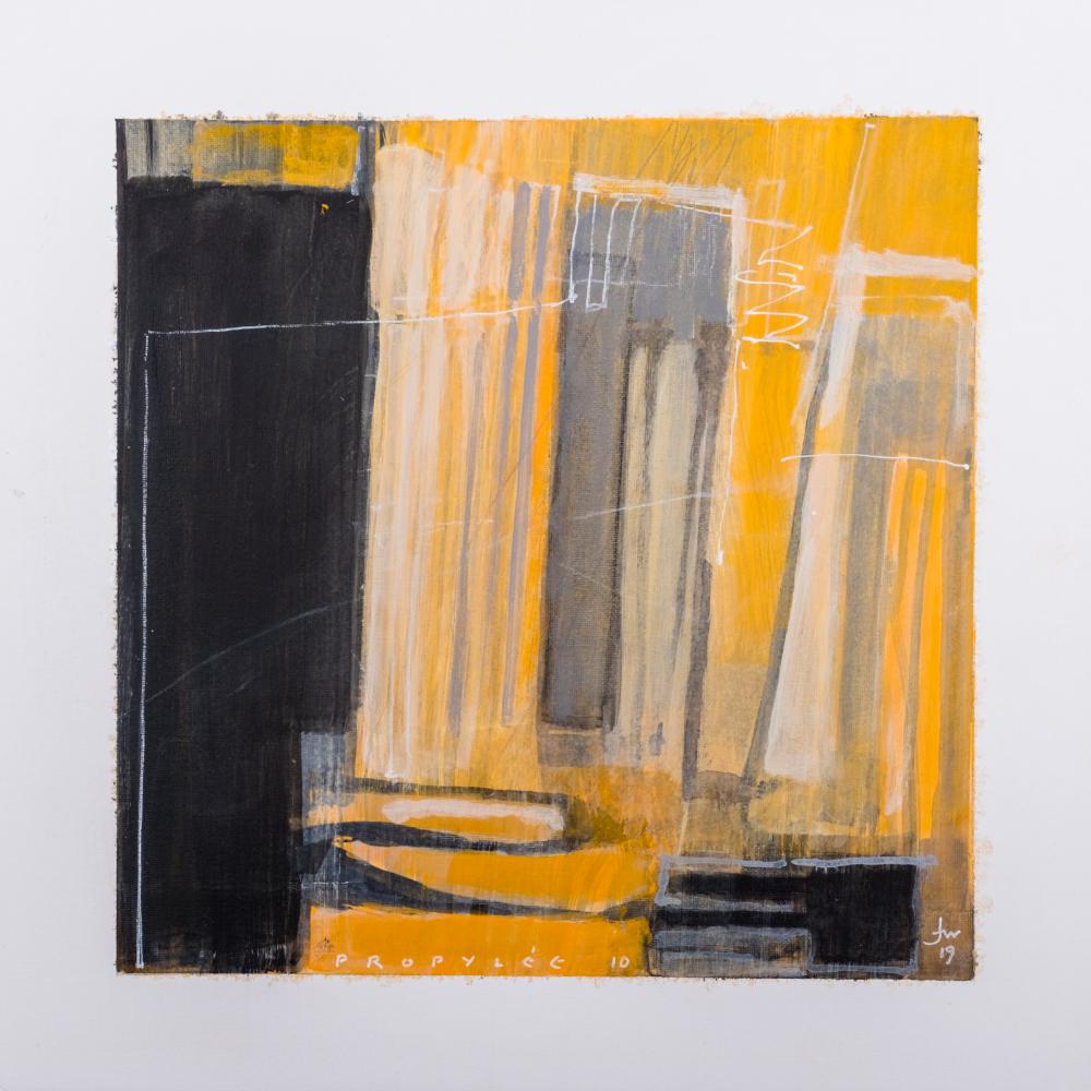 « Propylée » 10<br>acryl et toile<br>32 x 32 cm<br>Fr. 900.-