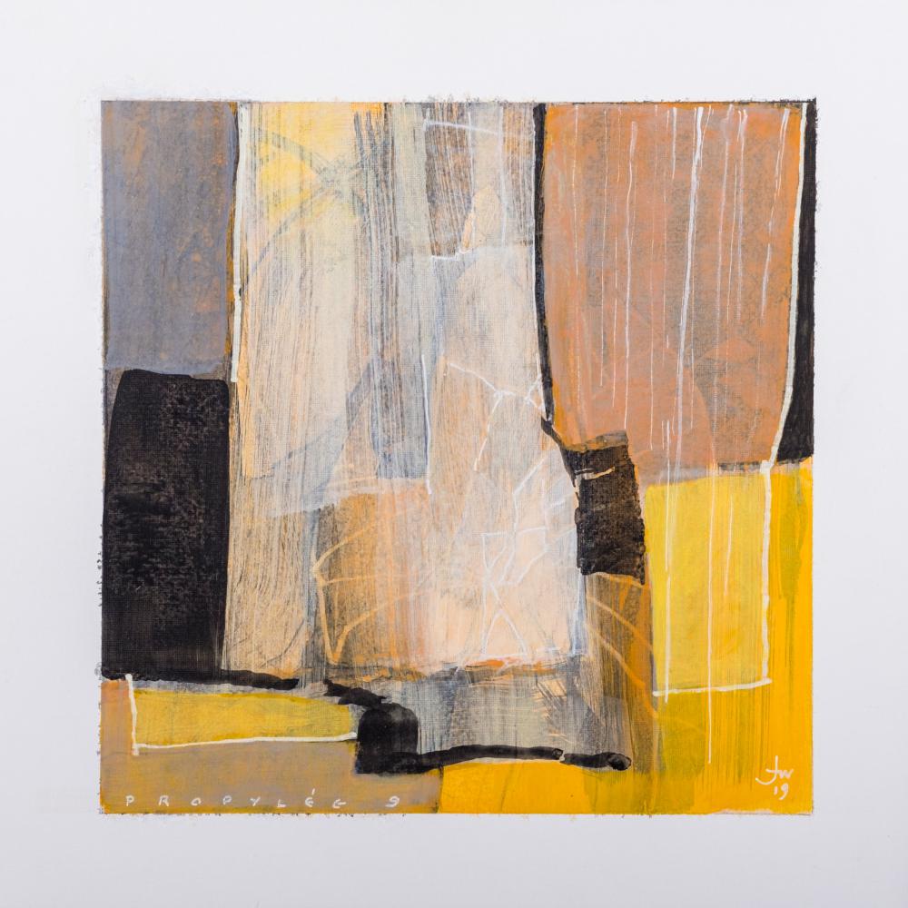 « Propylée » 9<br>acryl et toile<br>32 x 32 cm<br>Fr. 900.-