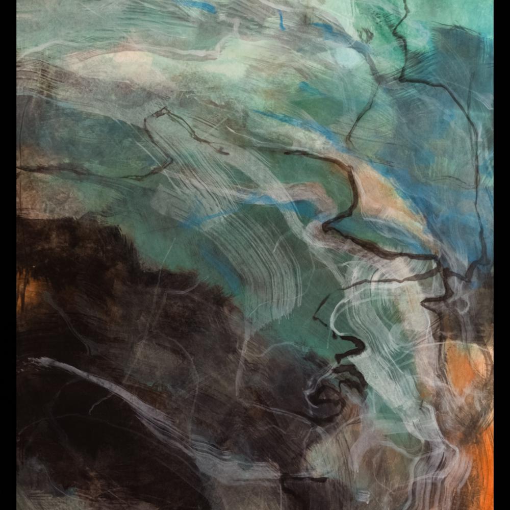 « Thalassa » 15<br>acryl et graphite / toile<br>95 x 70 cm<br>Fr. 3'200.-