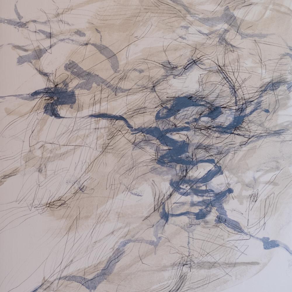 « Respir » 7<br>acryl et graphite / toile<br>120 x 90 cm<br>Fr. 3 '000.-