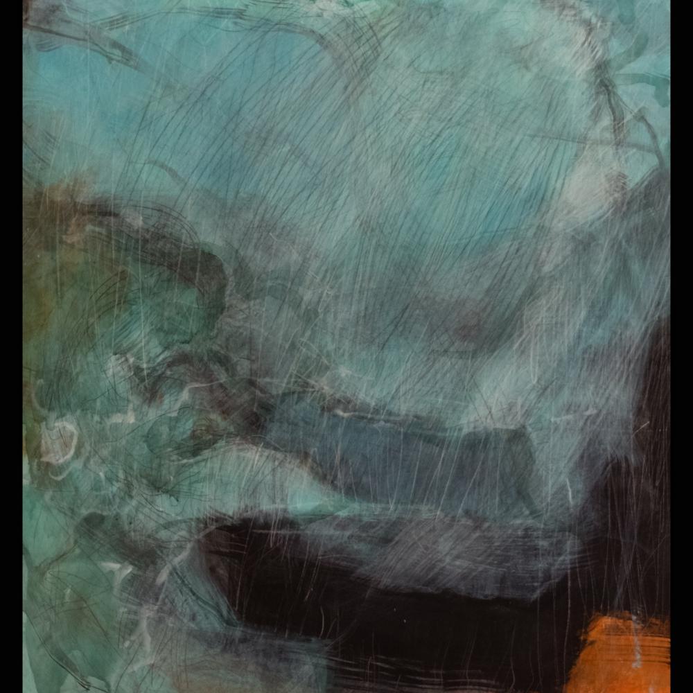 « Thalassa » 14<br>acryl et graphite / toile<br>95 x 70 cm<br>Fr. 3'200.-