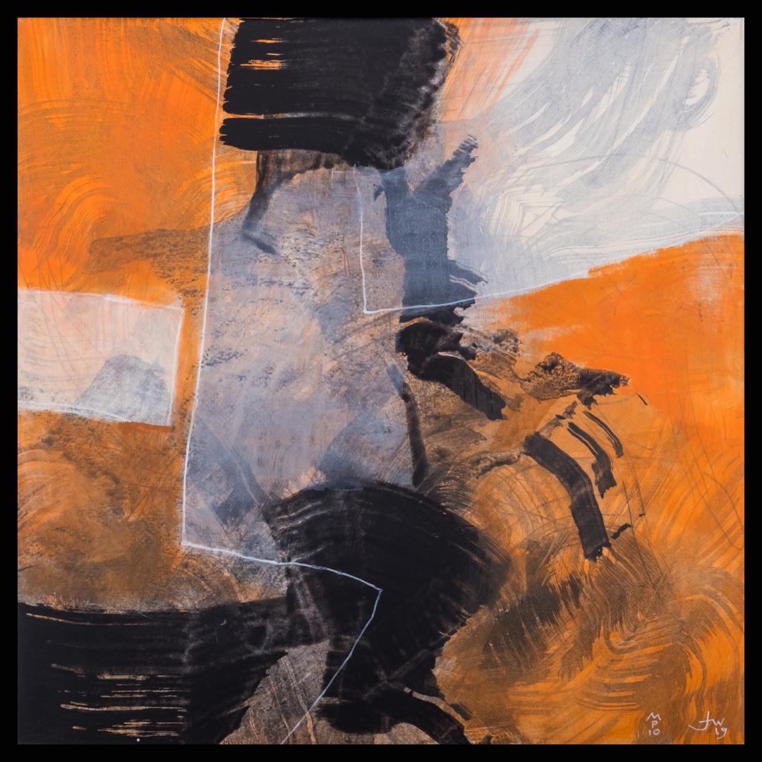 « Mémoire du présent » 10&#60;br&#62;acryl et graphite / toile&#60;br&#62;43 x 43 cm&#60;br&#62;Fr. 1'400.-