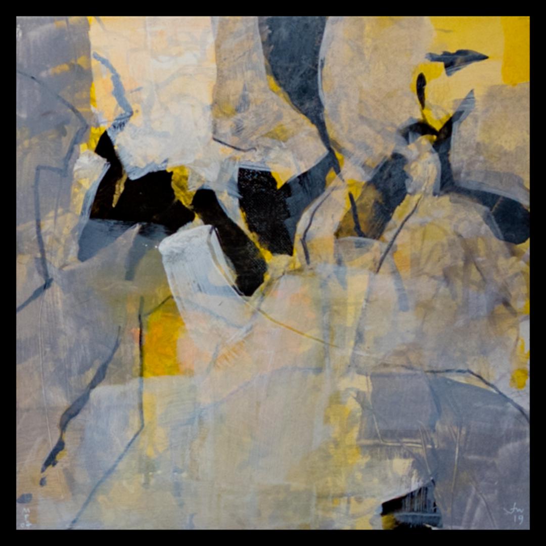 « Mémoire du présent » 4&#60;br&#62;acryl et graphite / toile&#60;br&#62;43 x 43 cm&#60;br&#62;Fr. 1'400.-