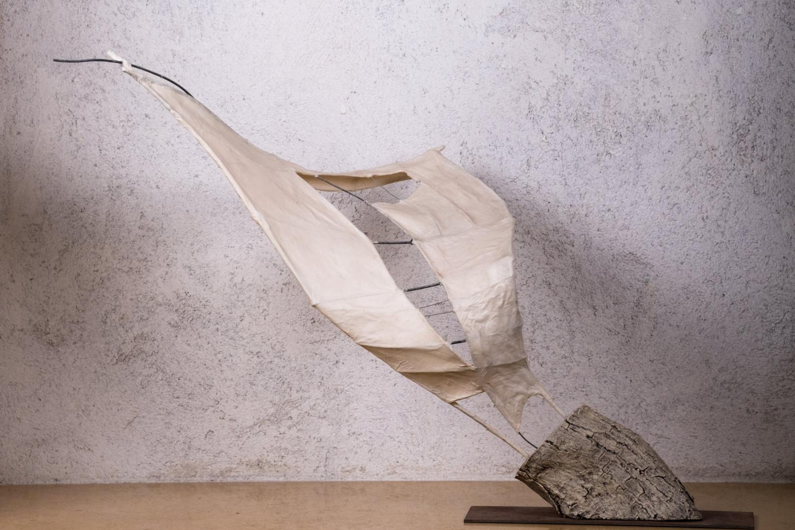 « Aile ventée »&#60;br&#62;fil de fer papier de chine (2005)&#60;br&#62;Fr. 1'200.-